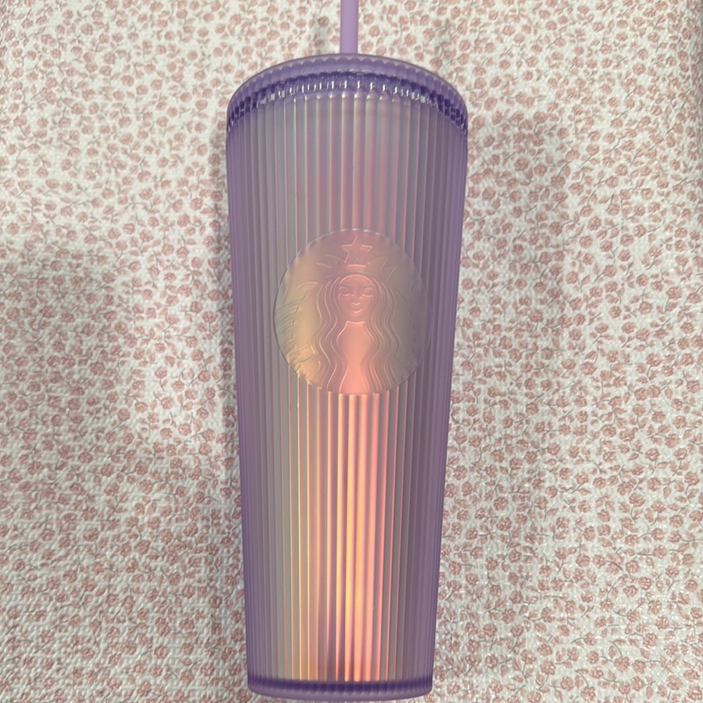 Starbucks Iridescent Lavender Tumbler w/ Straw
